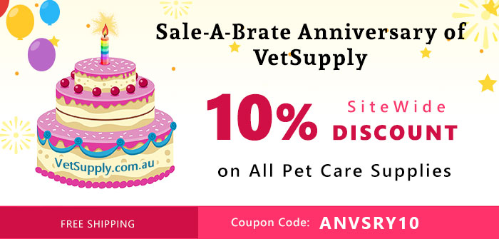 Sale-A-Brate 2nd Birthday Anniversary of VetSupply by Availing 10% Site-Wide Discount on All Pet Care Supplies