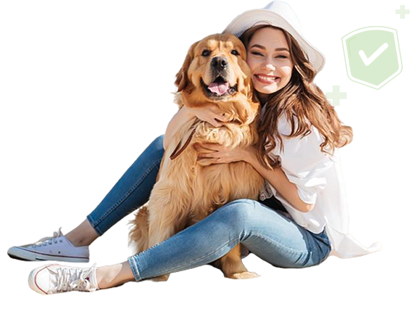 girl with dog