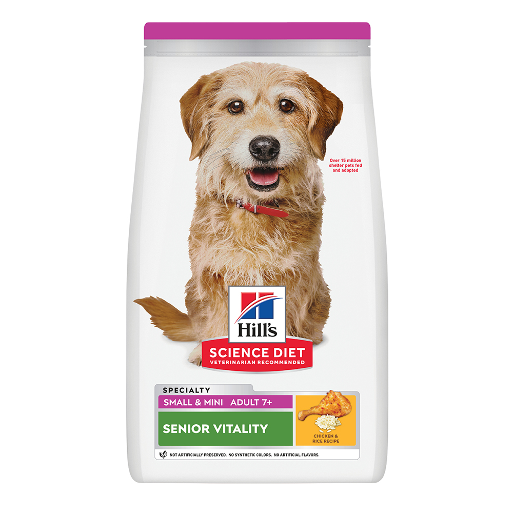 Hill's Science Diet Senior Vitality Small & Mini Adult 7+ Chicken & Rice Recipe Dry Dog Food