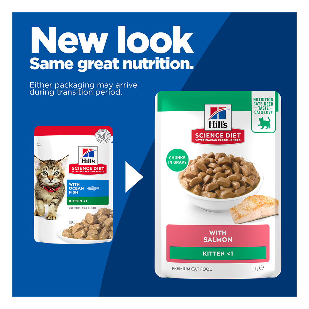 Hill's Science Diet Kitten Up to 1 Year with Salmon Wet Cat Food 85gm