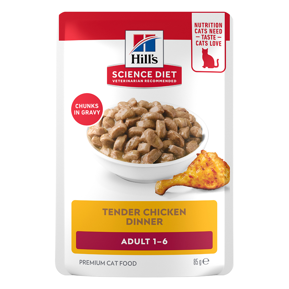 Hill's Science Diet Adult 1-6 Tender Chicken Dinner Wet Cat Food 85gm
