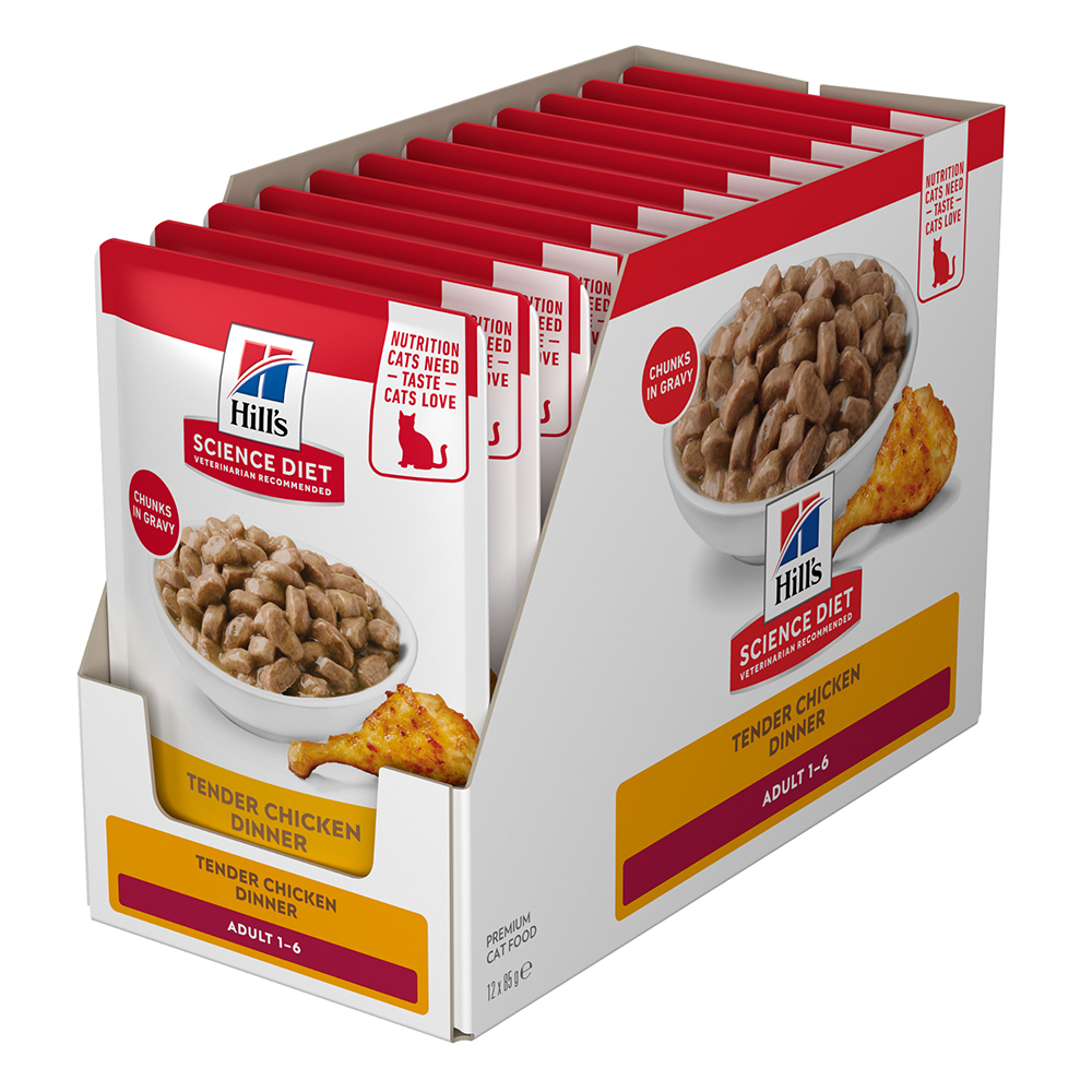 Hill's Science Diet Adult 1-6 Tender Chicken Dinner Wet Cat Food 85gm