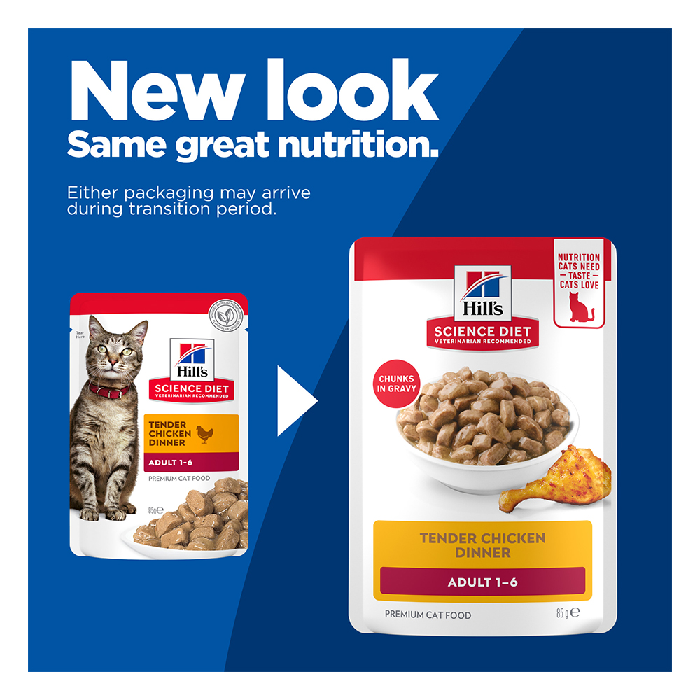 Hill's Science Diet Adult 1-6 Tender Chicken Dinner Wet Cat Food 85gm