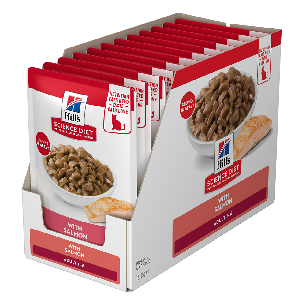 Hill's Science Diet Adult 1-6 with Salmon Wet Cat Food 85gm
