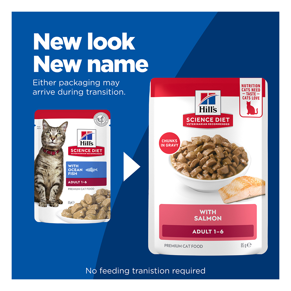 Hill's Science Diet Adult 1-6 with Salmon Wet Cat Food 85gm