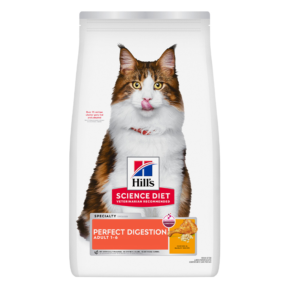 Hill's Science Diet Perfect Digestion Adult 1-6 Chicken, Barley & Whole Oats Recipe Dry Cat Food