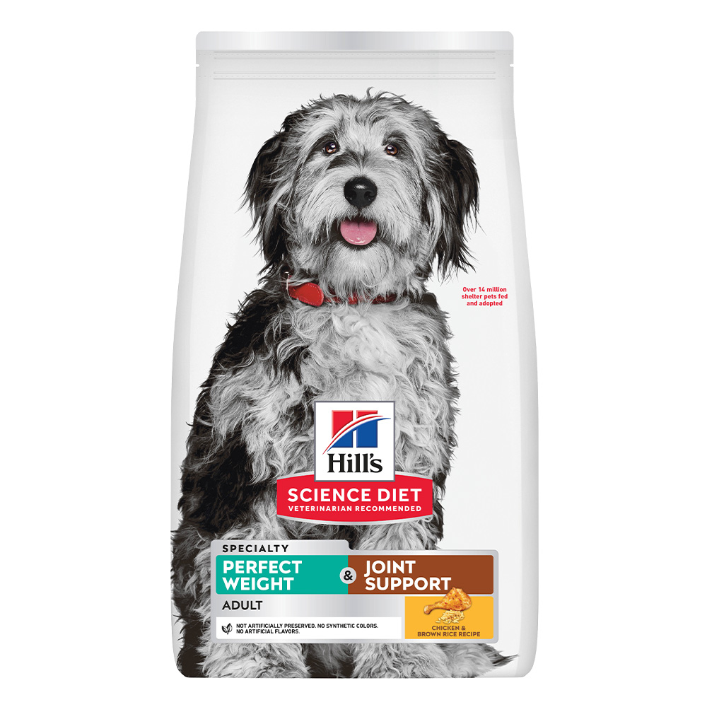 Hill's Science Diet Perfect Weight & Joint Support Adult Chicken & Brown Rice Recipe Dry Dog Food