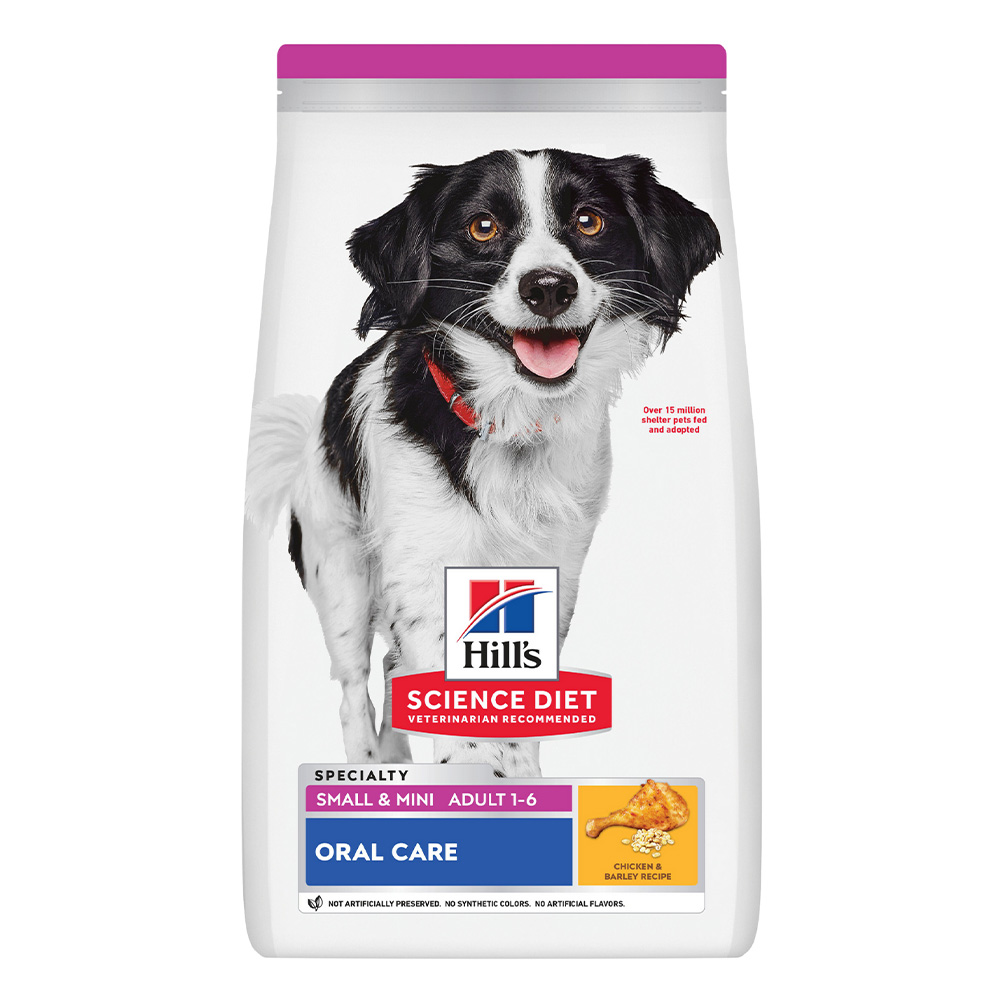 Hill's Science Diet Small & Mini Adult Oral Care Chicken, Rice & Barley Recipe Dry Dog Food
