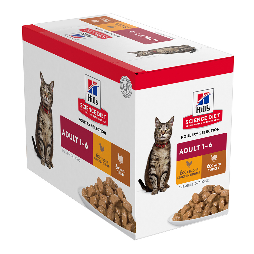 Hill's Science Diet Adult 1-6 Poultry Selection Multipack Wet Cat Food