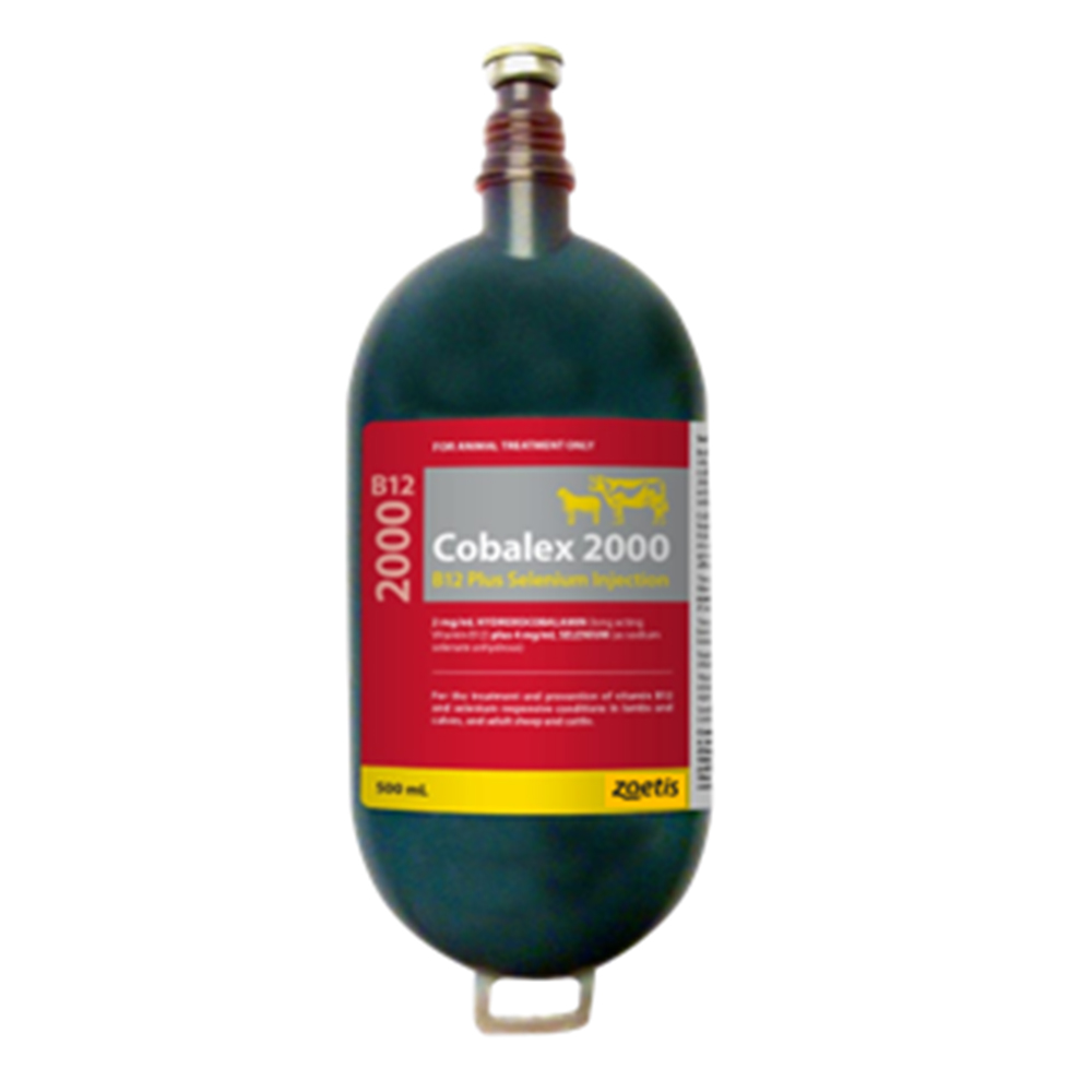 Cobalex 2000 B12 Plus Selenium Injection for Farm Animals
