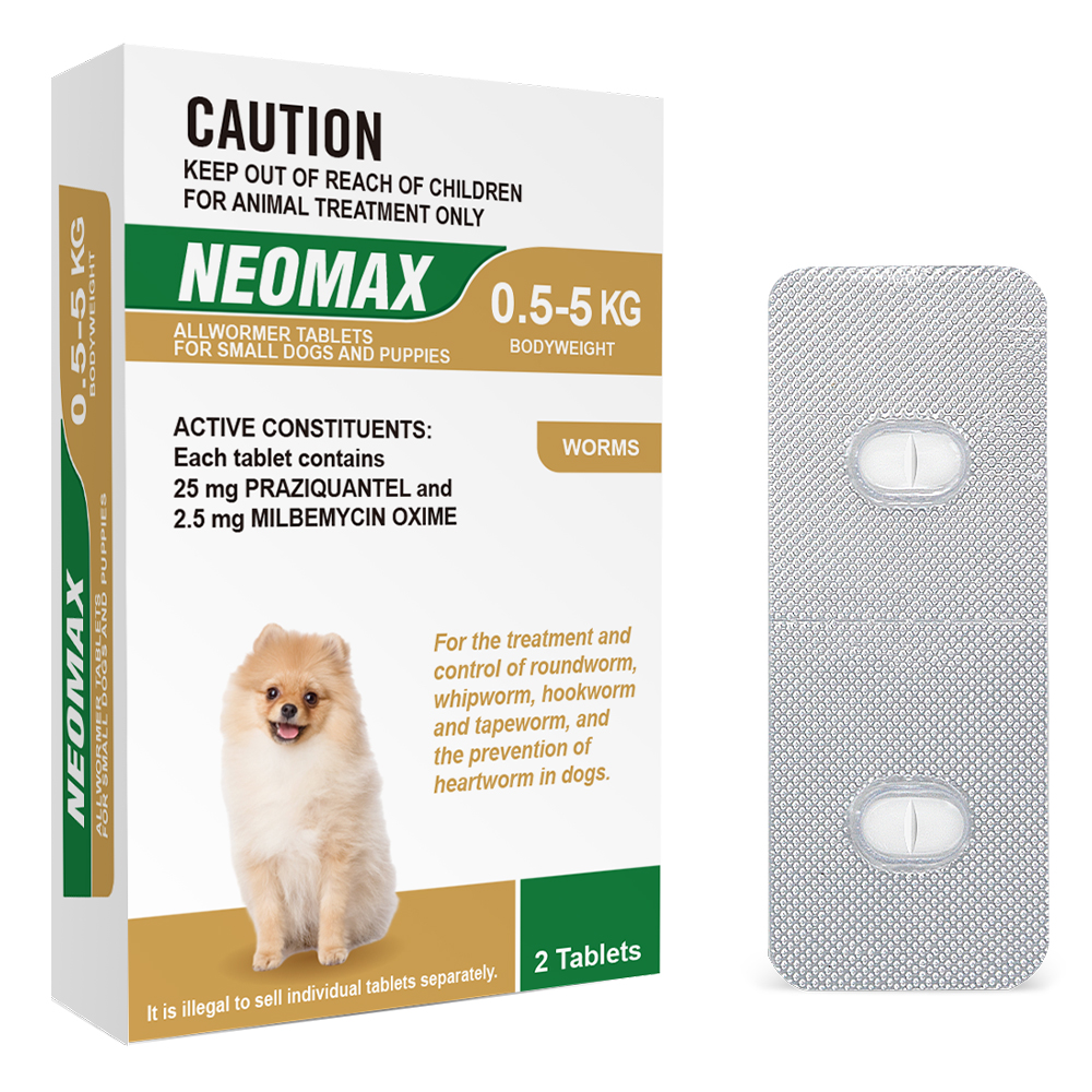 Neomax Allwormer Tablets For Small Dogs 0.5 To 5 Kg
