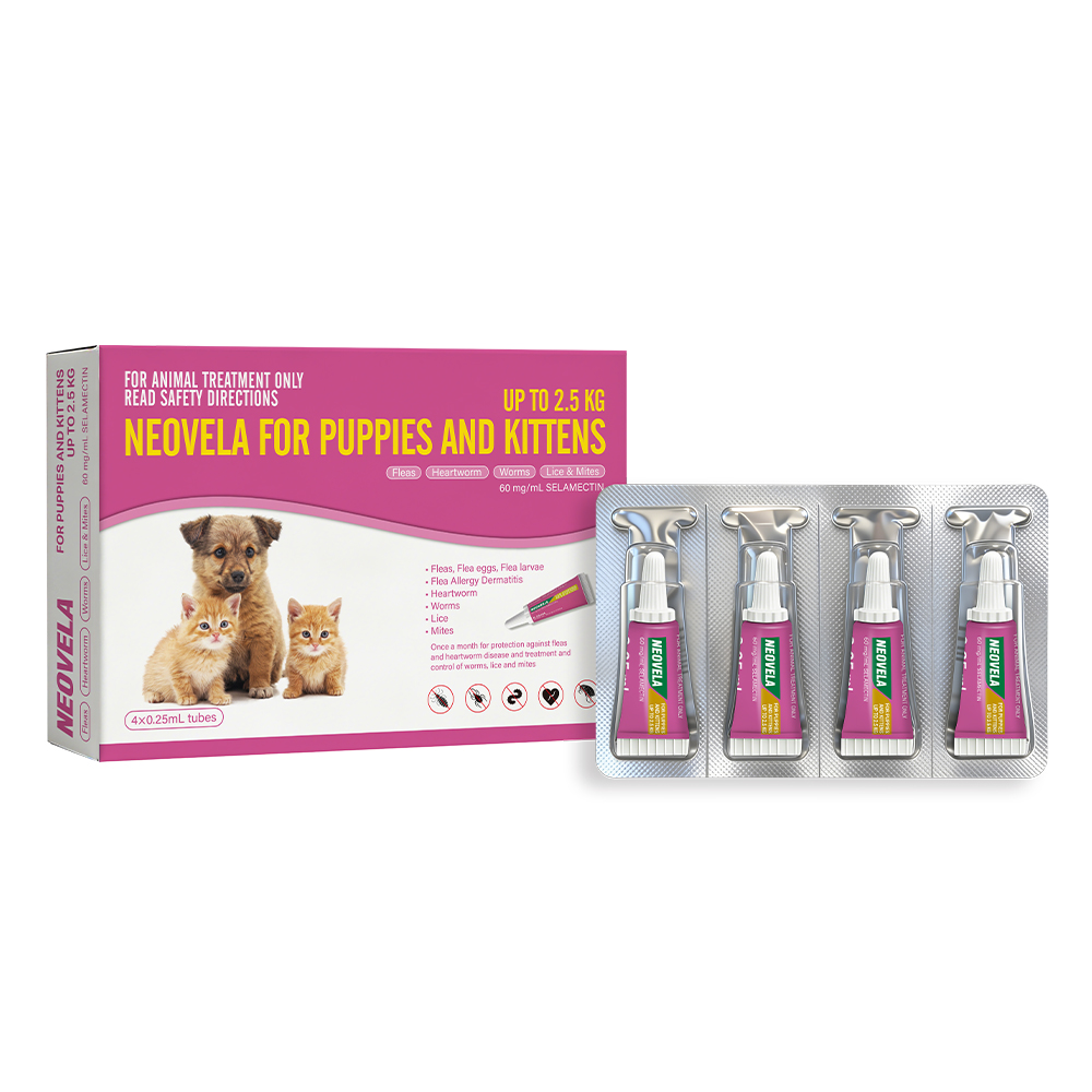 Neovela (Selamectin) Flea and Worming For Puppies and Kittens Upto 2.5 Kg Pink