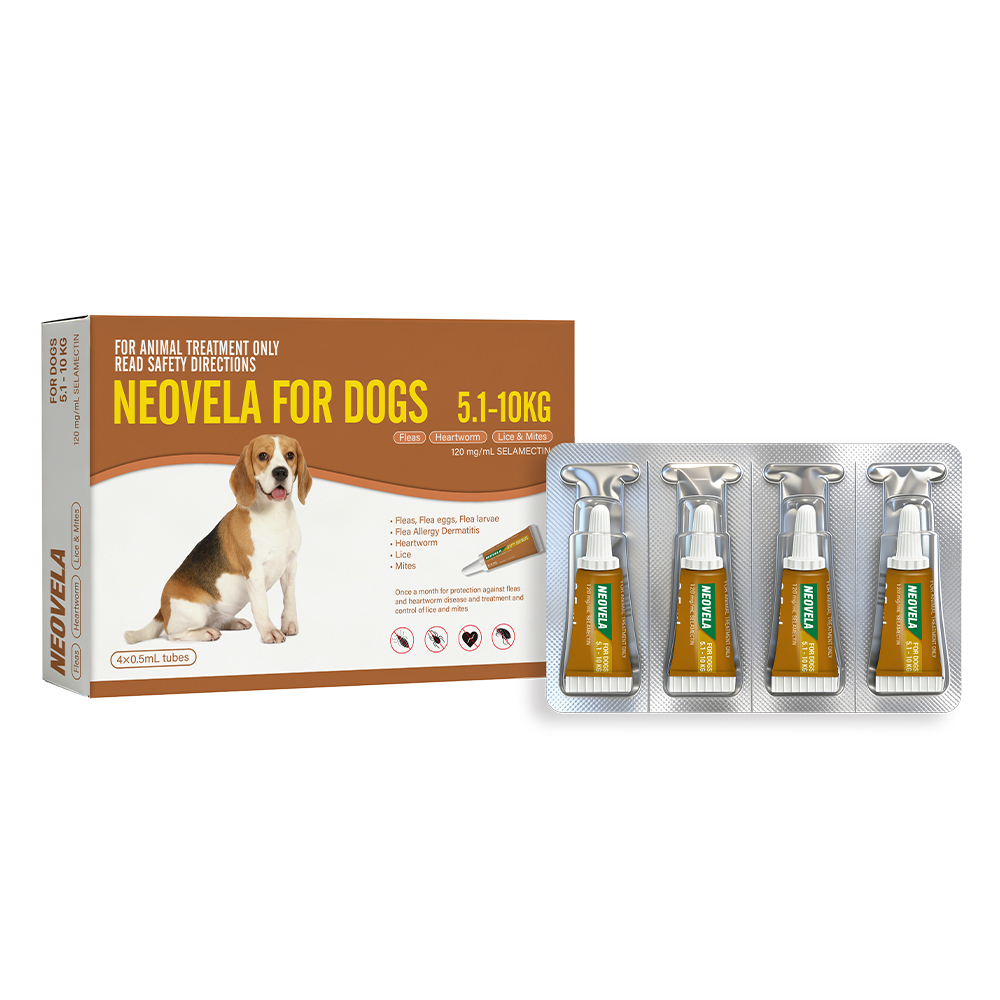 Neovela (Selamectin) Flea and Worming For Dogs 5 - 10 Kg Brown
