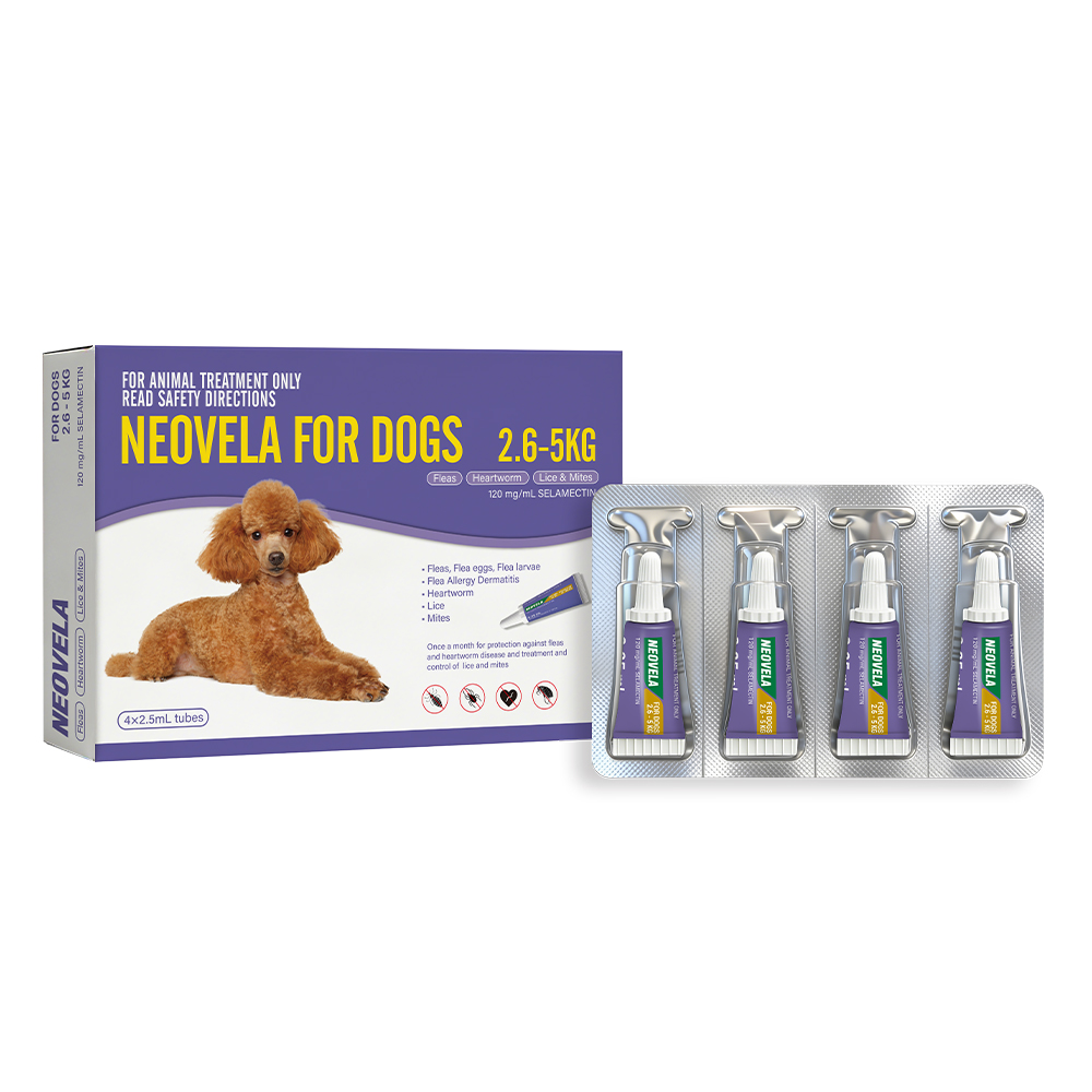 Neovela (Selamectin) Flea and Worming For Dogs 2.5 - 5 Kg Purple