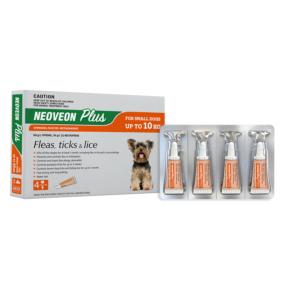 Neoveon Plus Flea and Tick For Small Dogs Upto 10kg Orange