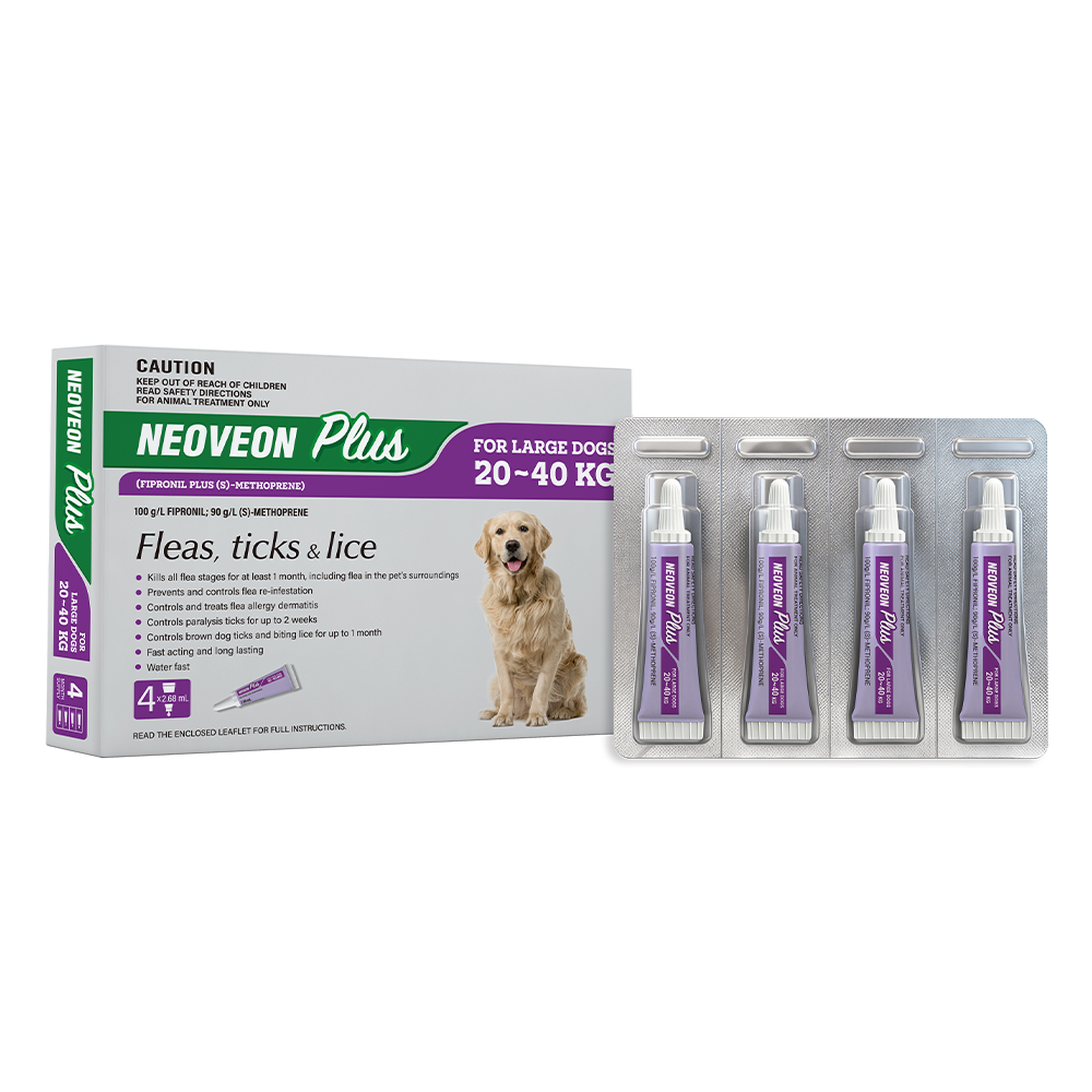 Neoveon Plus Flea and Tick For Large Dogs 20 to 40kg Purple
