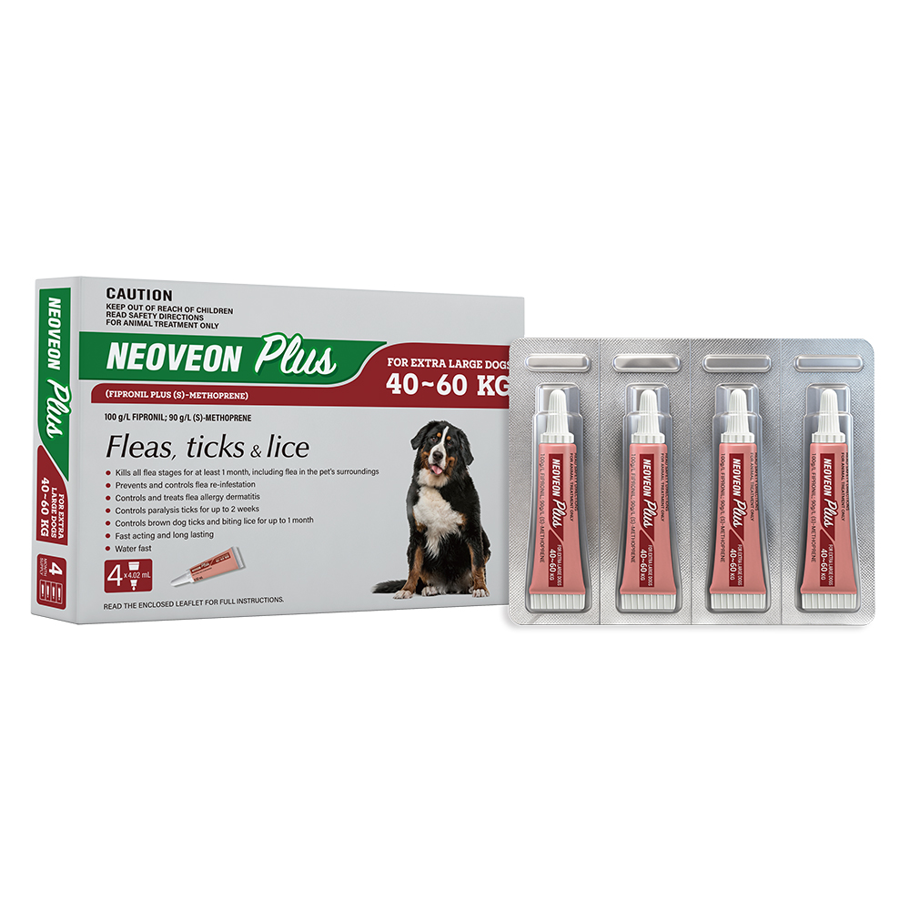 Neoveon Plus Flea and Tick For Extra Large Dogs 40 to 60kg Red