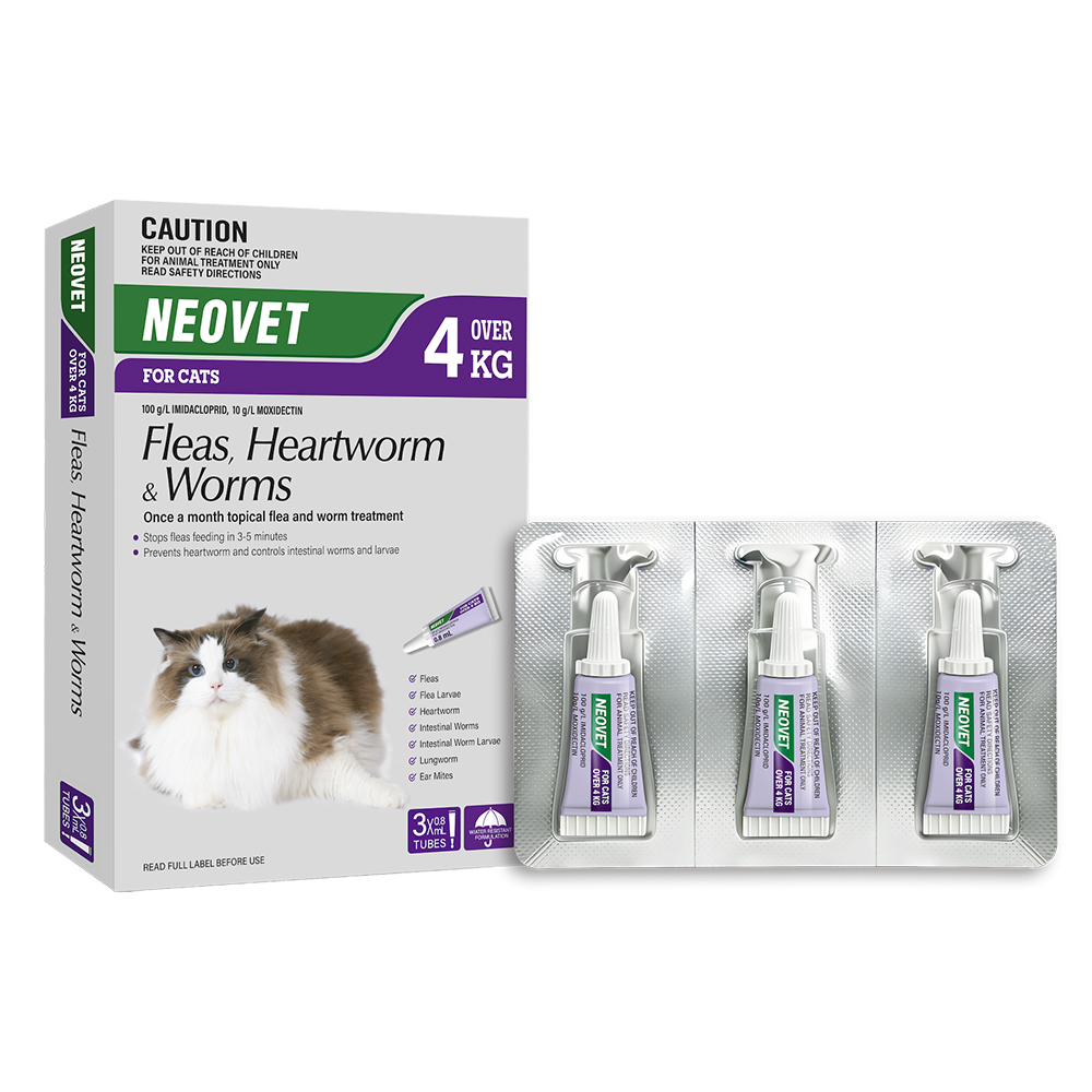 Neovet Flea and Worming For Cats over 4kg Purple