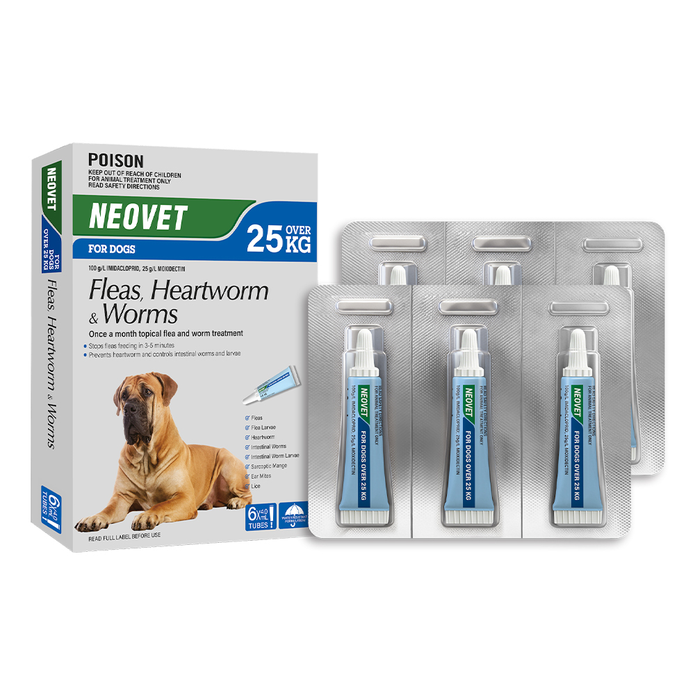 Neovet Flea and Worming For Extra Large Dogs Over 25Kg Blue