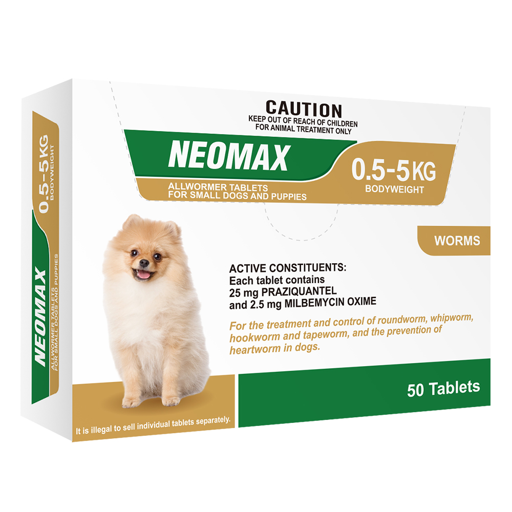 Neomax Allwormer Tablets For Small Dogs 0.5 To 5 Kg