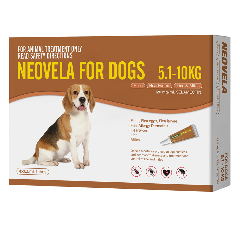 Neovela (Selamectin) Flea and Worming For Dogs 5 - 10 Kg Brown