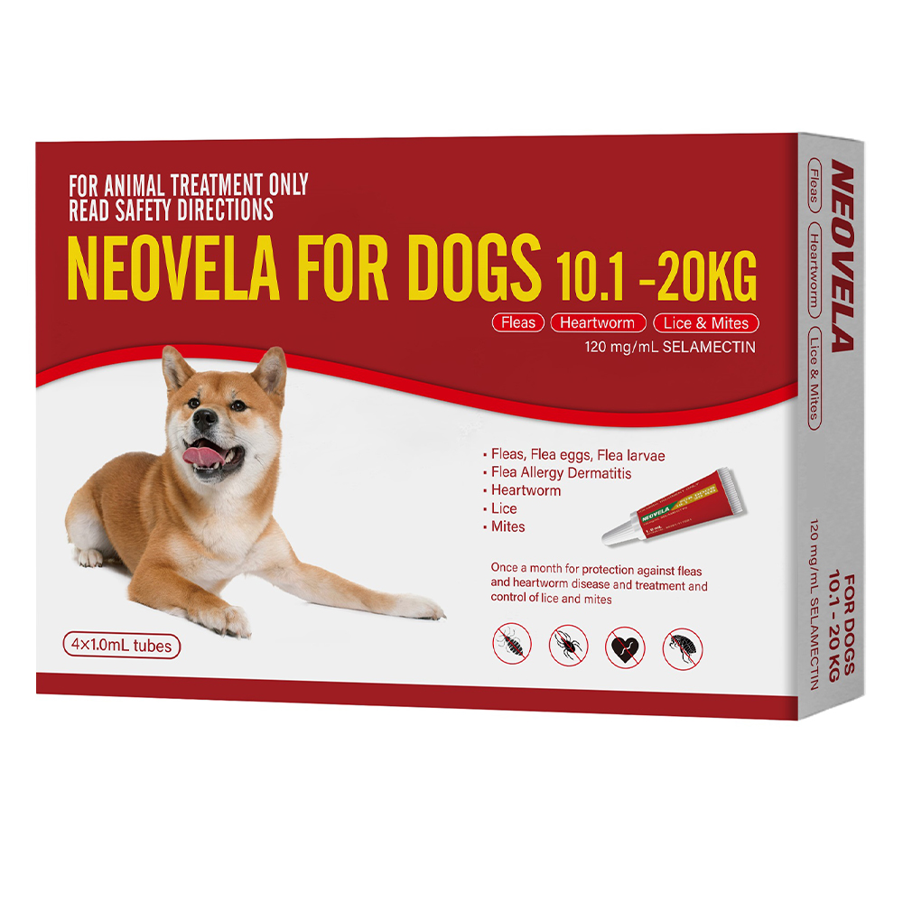 Neovela (Selamectin) Flea and Worming For Dogs 10 - 20 Kg Red