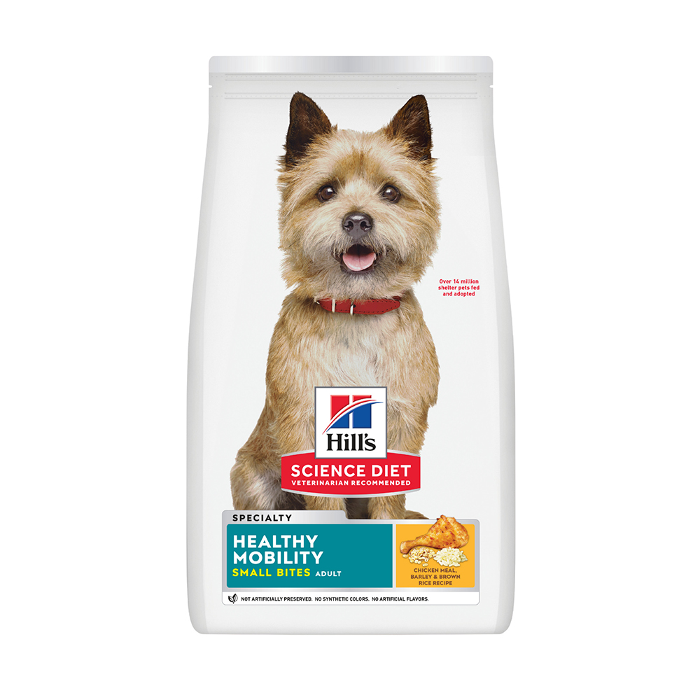 Hill's Science Diet Healthy Mobility Small Bites Adult Chicken Meal, Brown Rice & Barley Recipe Dry Dog Food