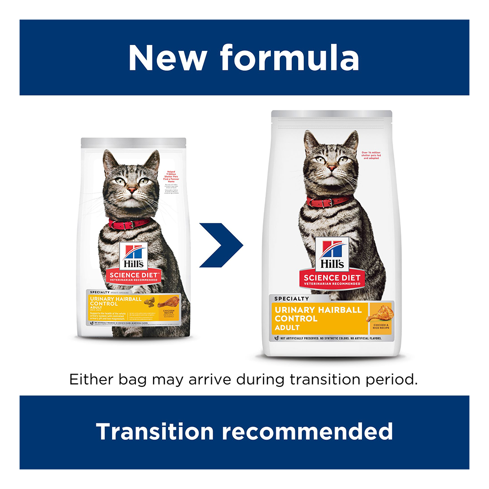 Hill's Science Diet Urinary Hairball Control Adult Chicken Recipe Dry Cat Food