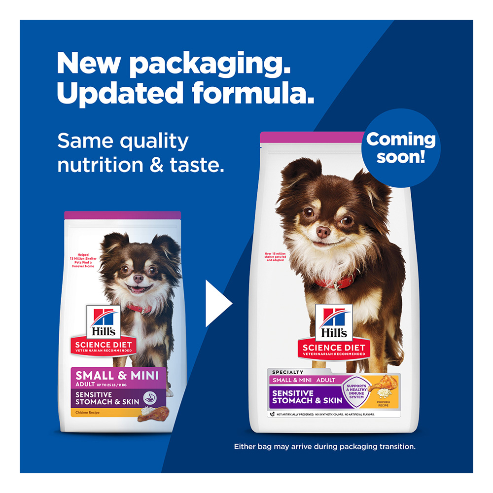 Hill's Science Diet Sensitive Stomach & Skin Small & Mini Adult Chicken Recipe Dry Dog Food