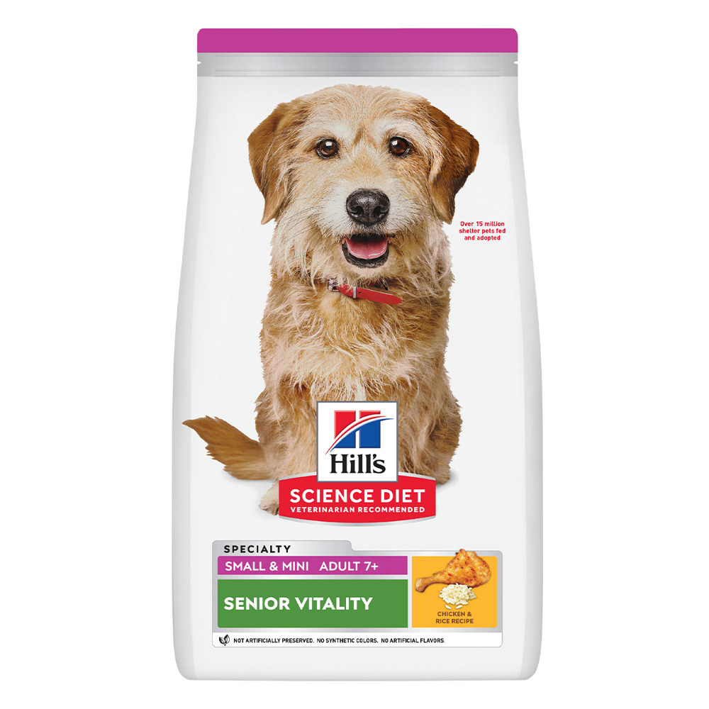Hill's Science Diet Senior Vitality Small & Mini Adult 7+ Chicken & Rice Recipe Dry Dog Food