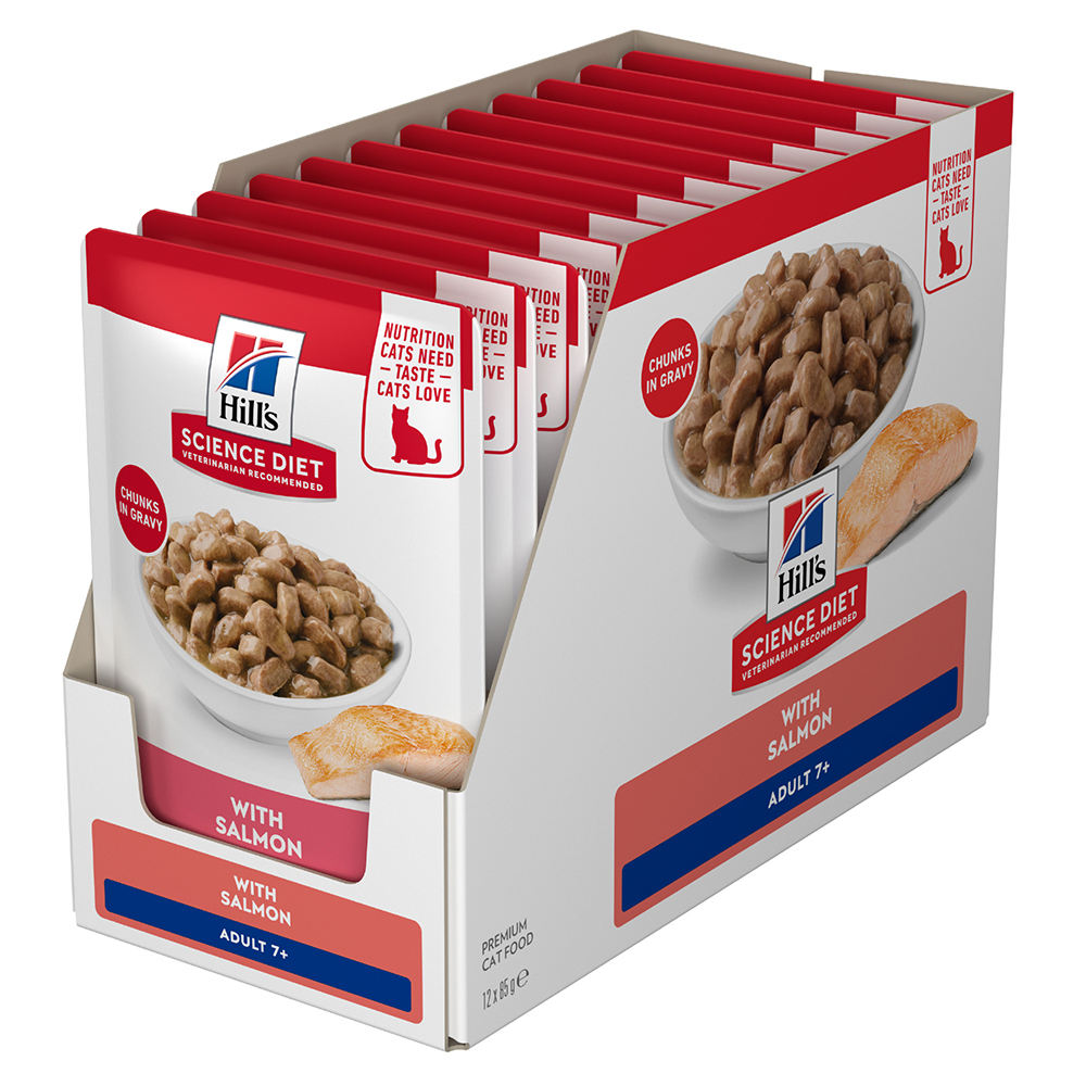 Hill's Science Diet Adult 7+ with Salmon Wet Cat Food 85gm