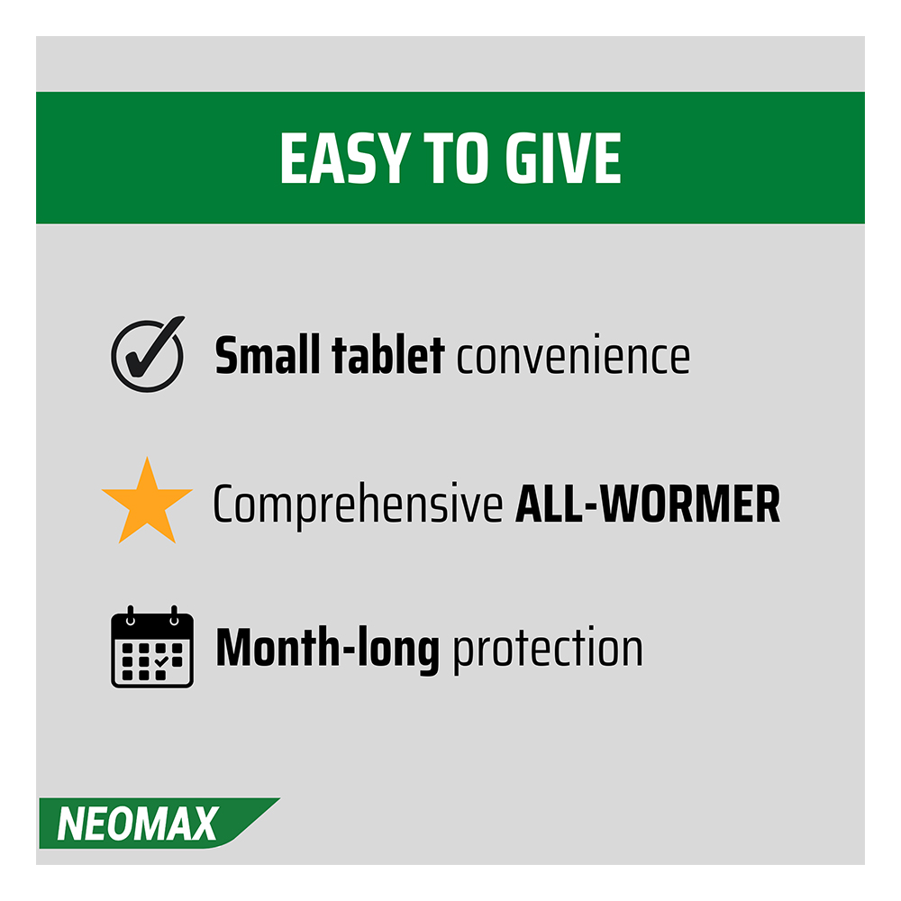 Neomax Allwormer Tablets For Small Dogs 0.5 To 5 Kg