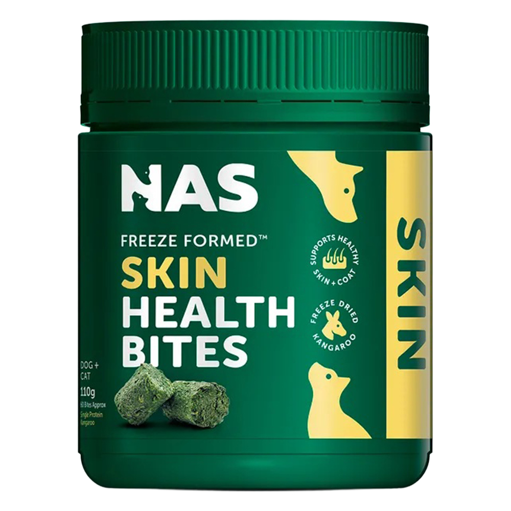Natural Animal Solutions (NAS) Freeze Formed Skin Health Bites for Dogs and Cats