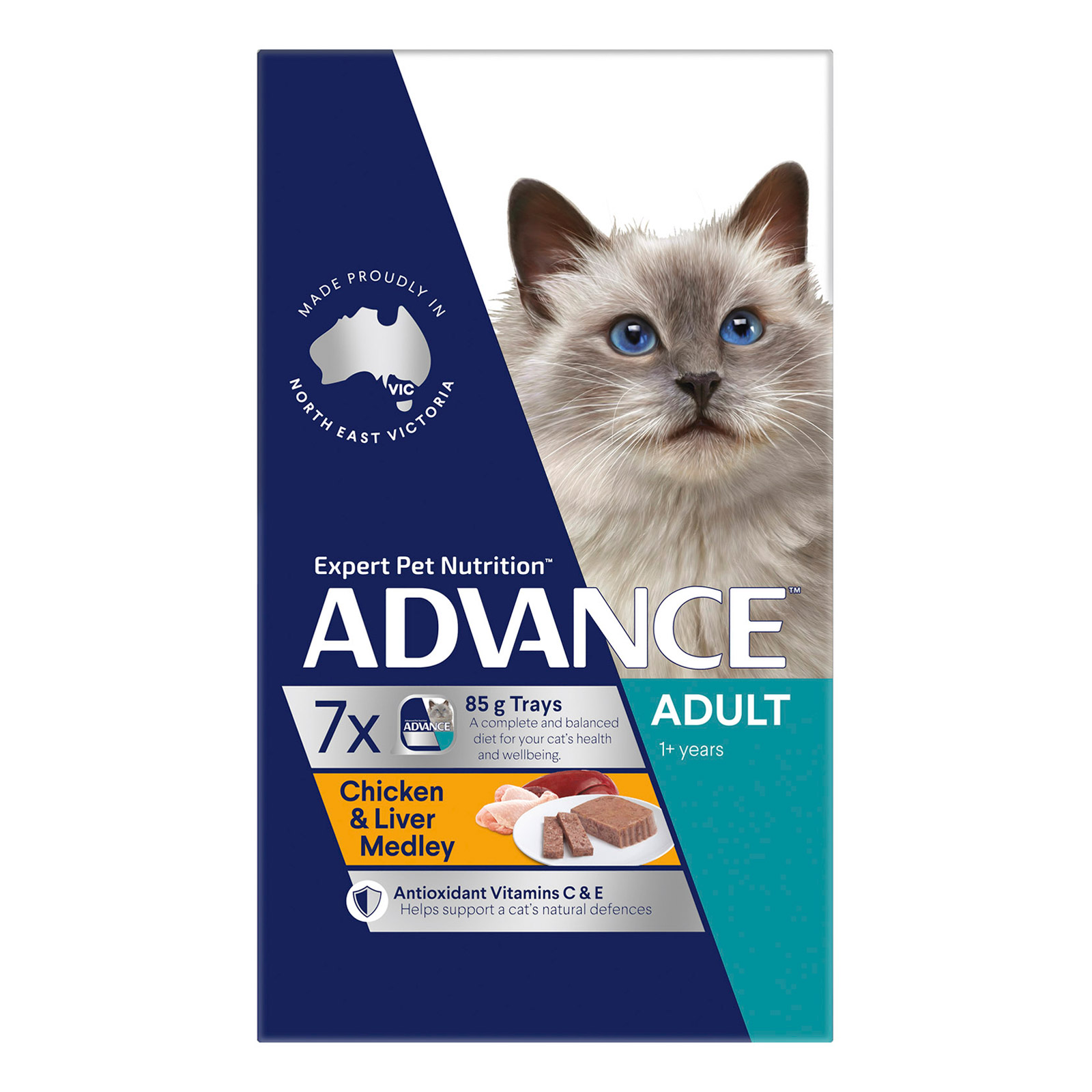 Advance Adult Chicken & Liver Medley Wet Cat Food 85gm