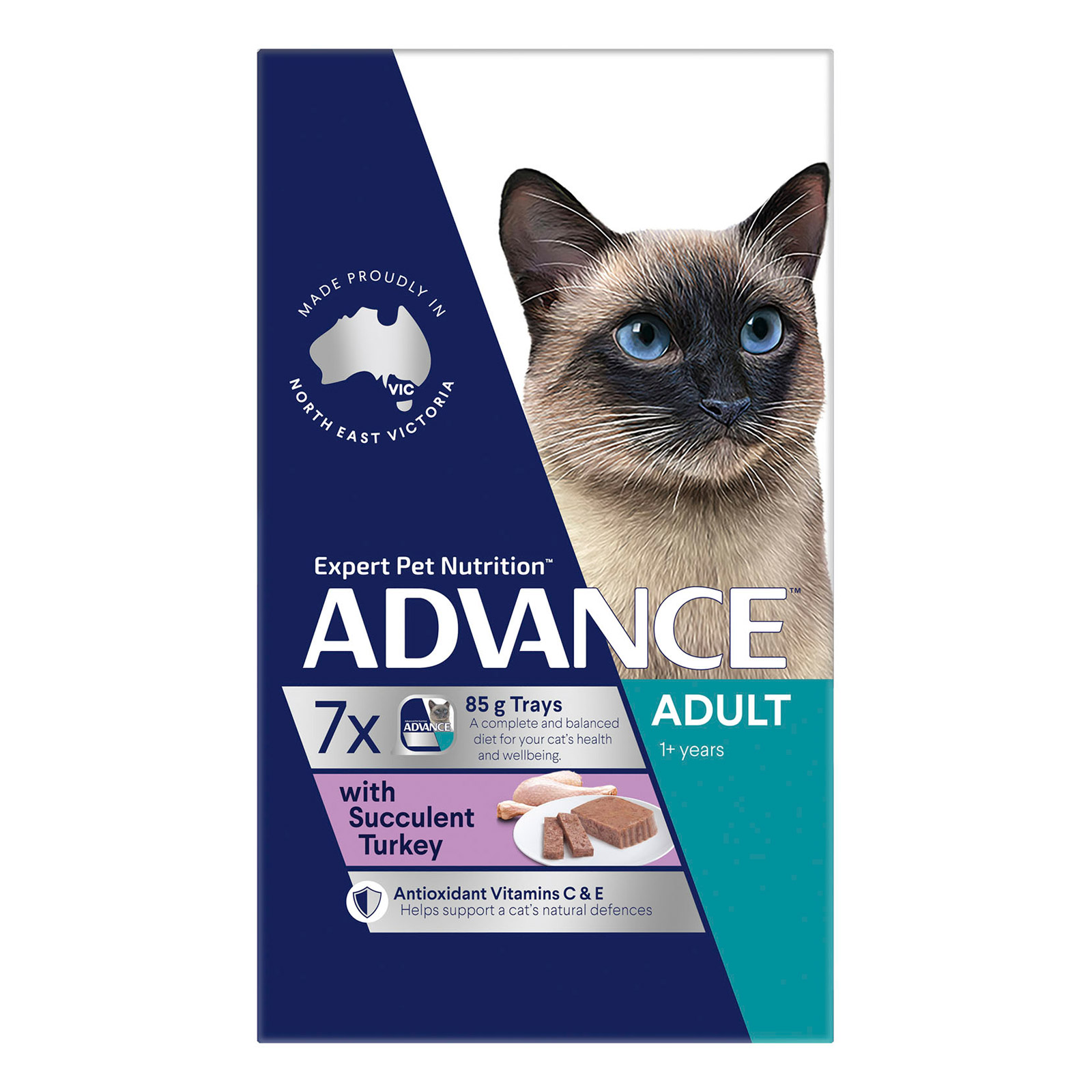 Advance Adult with Succulent Turkey Wet Cat Food for Pet Foods