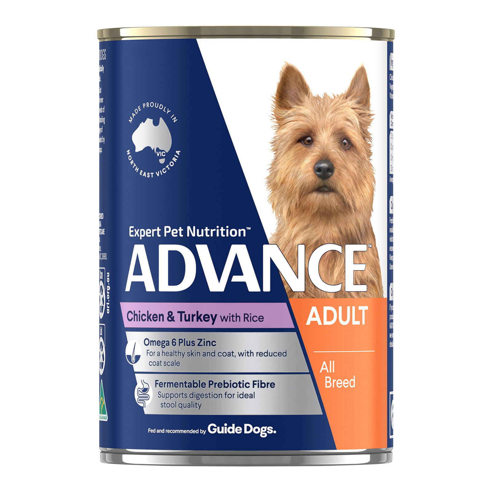 Advance Adult All Breed Chicken & Turkey with Rice Wet Dog Food 410gm