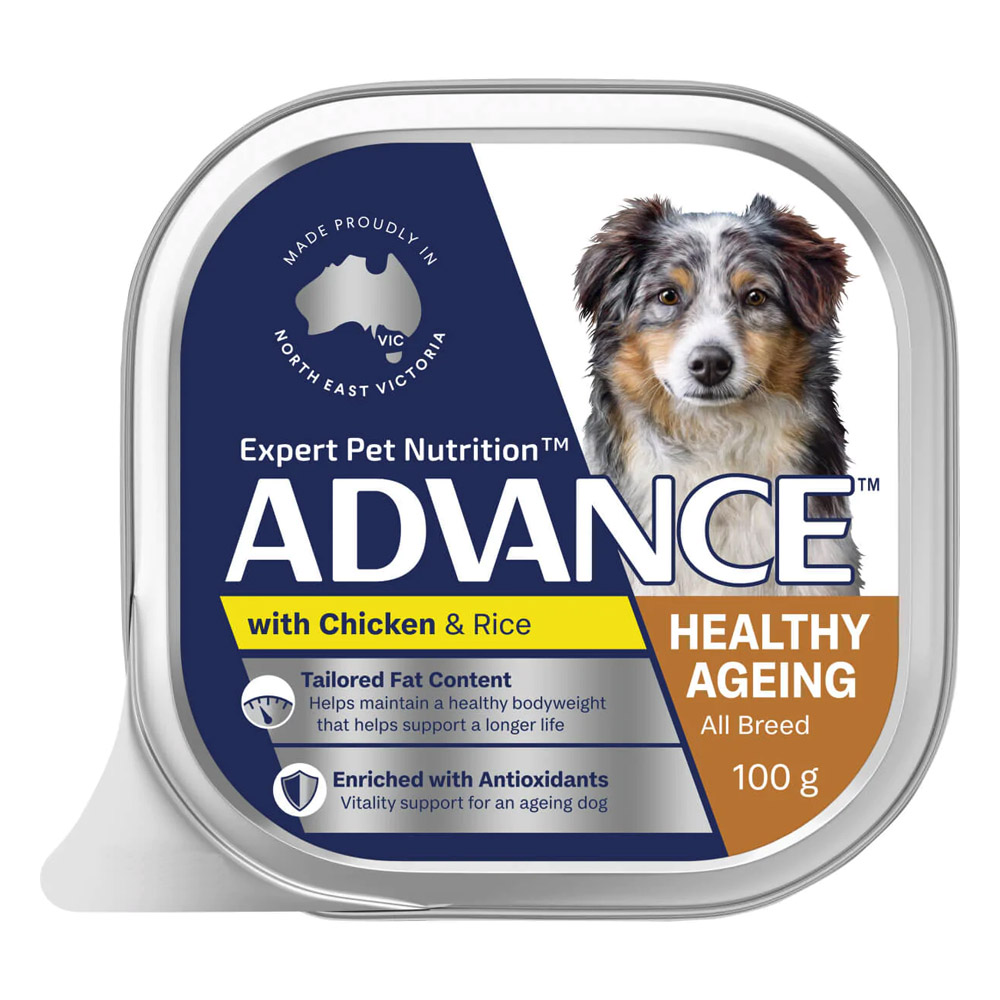 Advance Healthy Ageing All Breed with Chicken & Rice Wet Dog Food 100gm