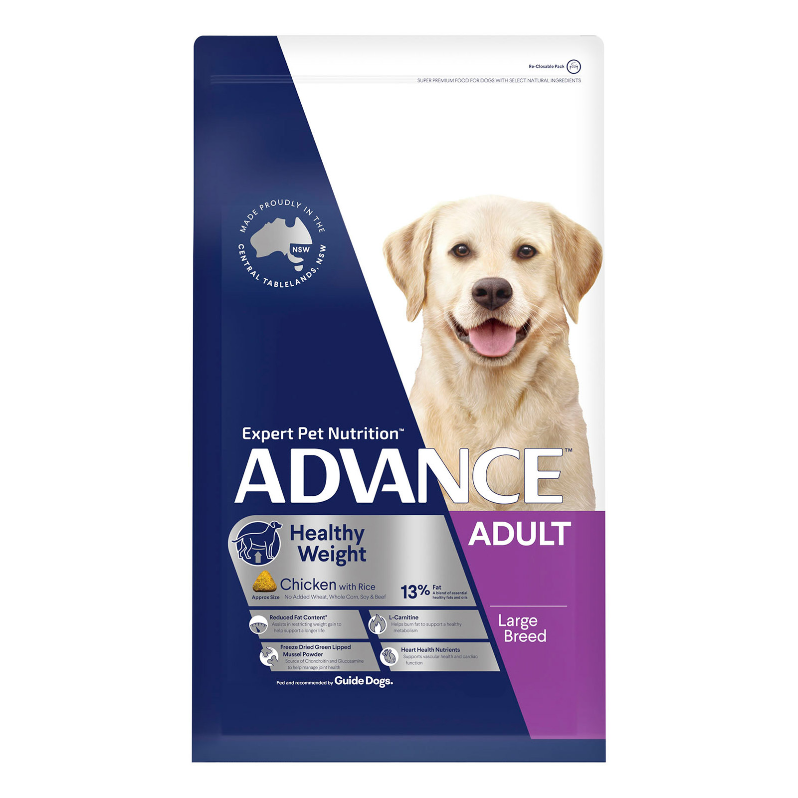Advance Healthy Weight Adult Large Breed Chicken with Rice Dry Dog Food