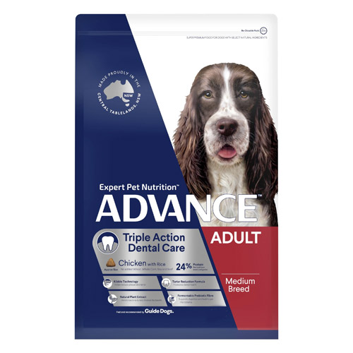 Advance Triple Action Dental Care Adult Medium Breed Chicken with Rice Dry Dog Food