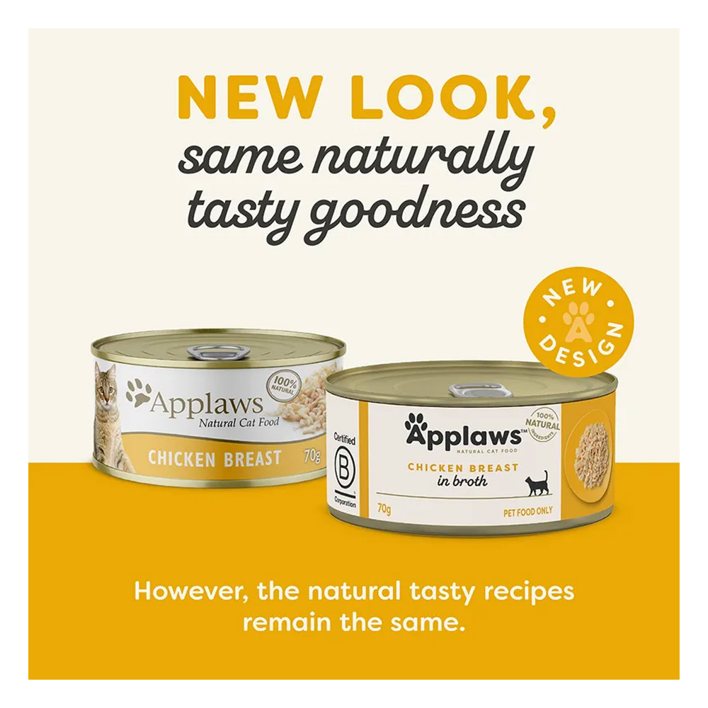 Applaws Natural Chicken Breast in Broth Wet Cat Food 70gm