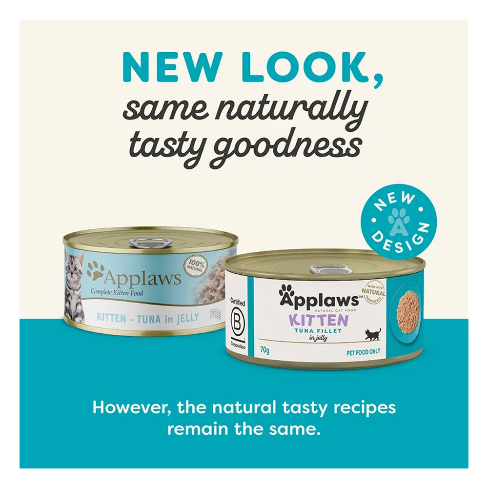 Applaws Natural Kitten Tuna Fillet in Jelly Wet Cat Food 70gm