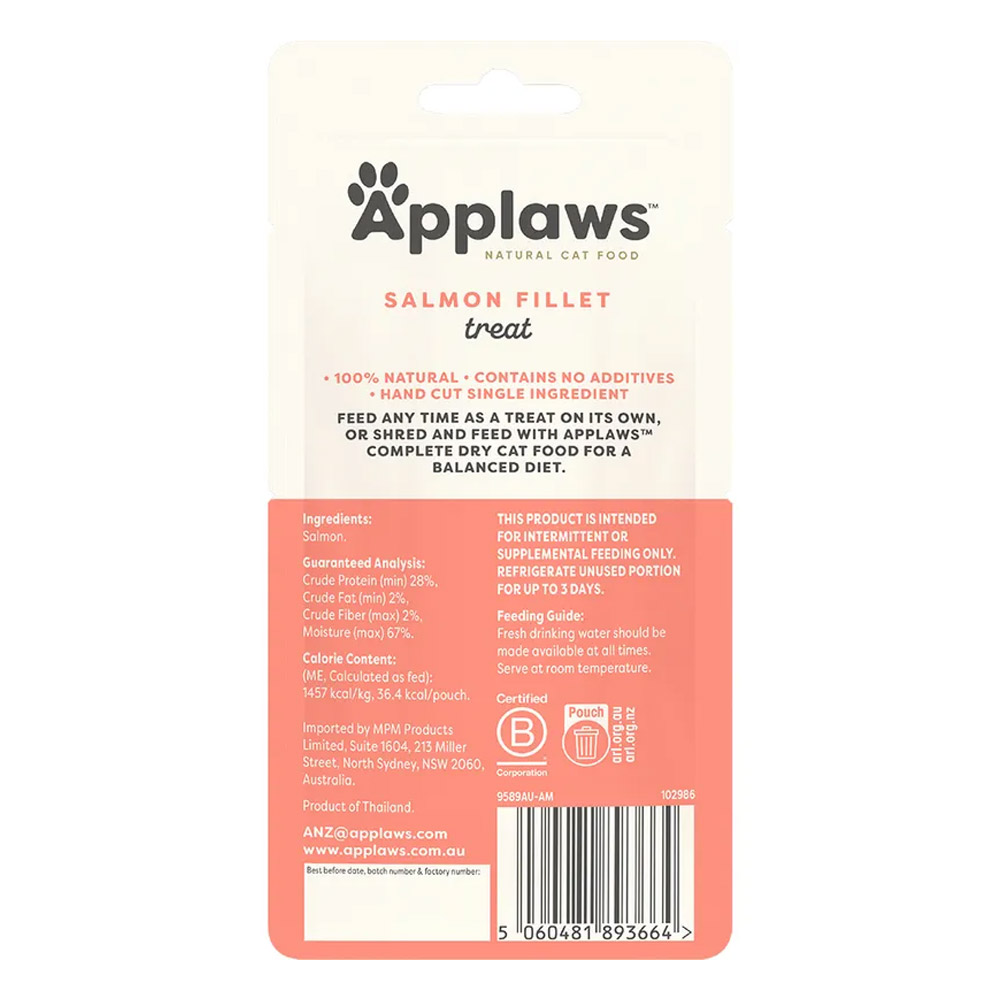 Applaws Natural Salmon Fillet Cat Treat 25gm