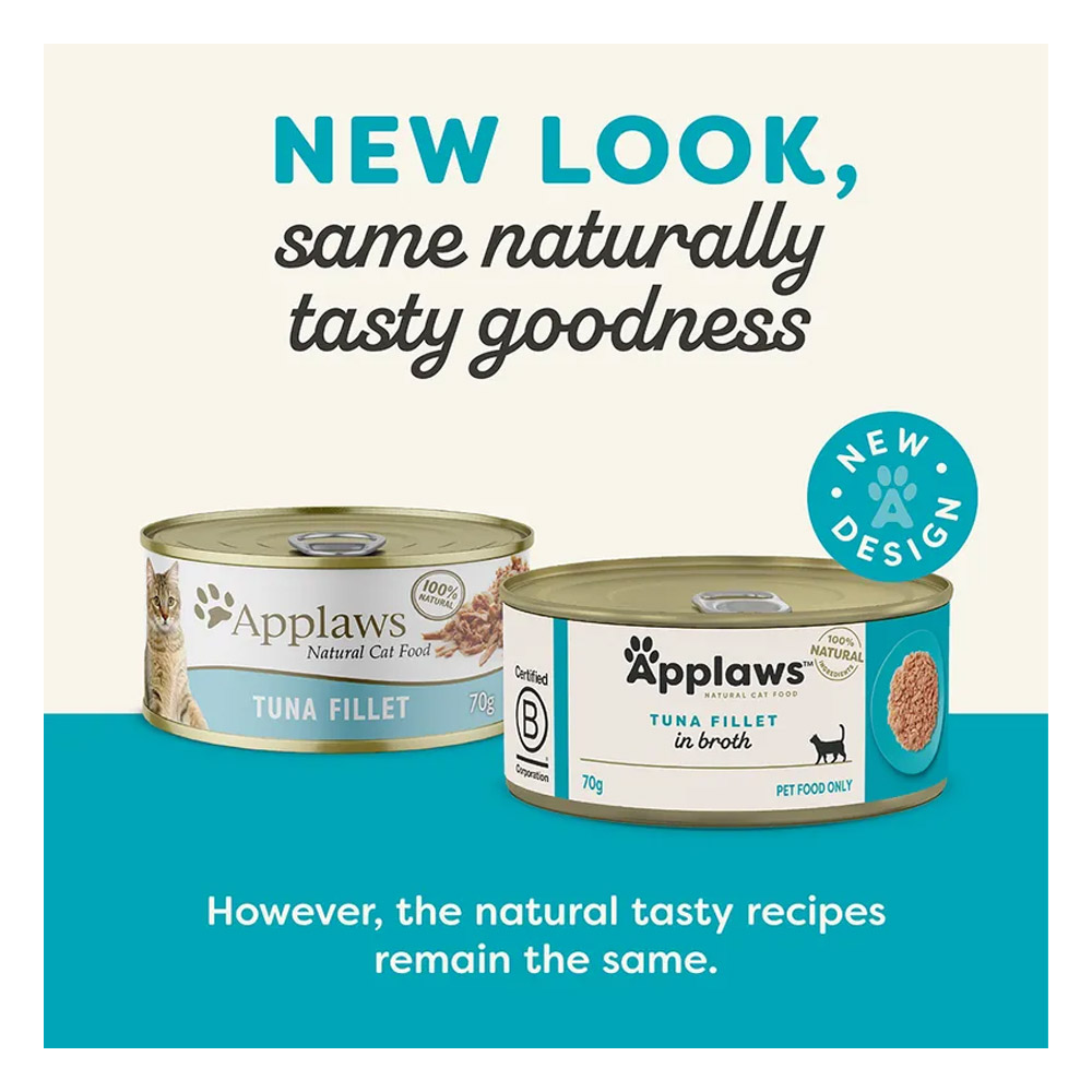Applaws Natural Tuna Fillet in Broth Wet Cat Food 70gm