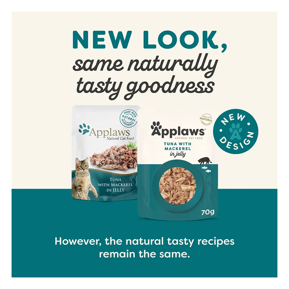 Applaws Natural Tuna with Mackerel in Jelly Wet Cat Food 70gm