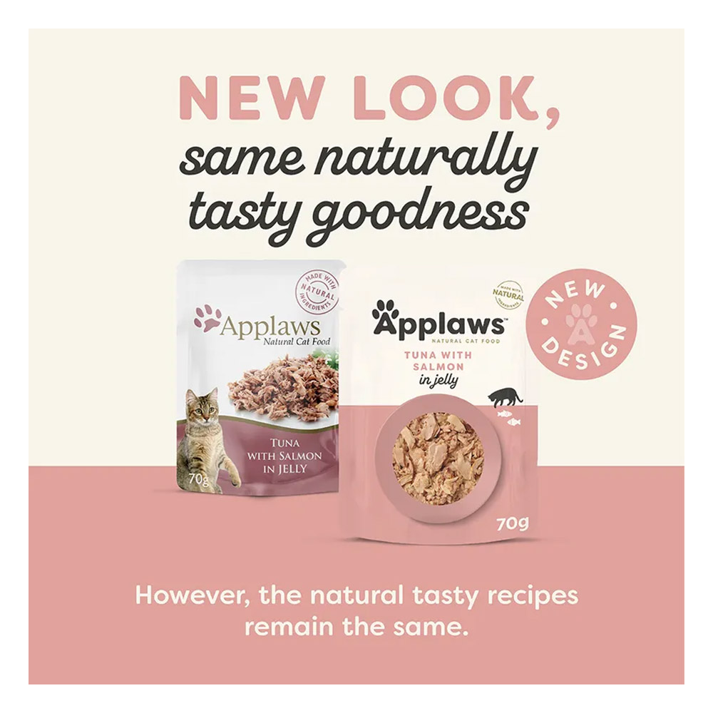 Applaws Natural Tuna with Salmon in Jelly Wet Cat Food 70gm