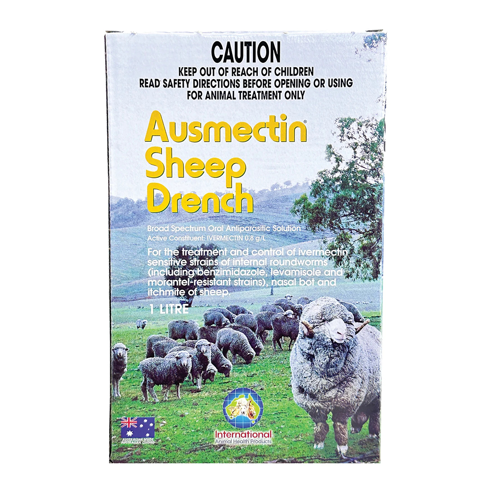 IAH Ausmectin Sheep Drench Broad Spectrum Oral Antiparasitic Solution