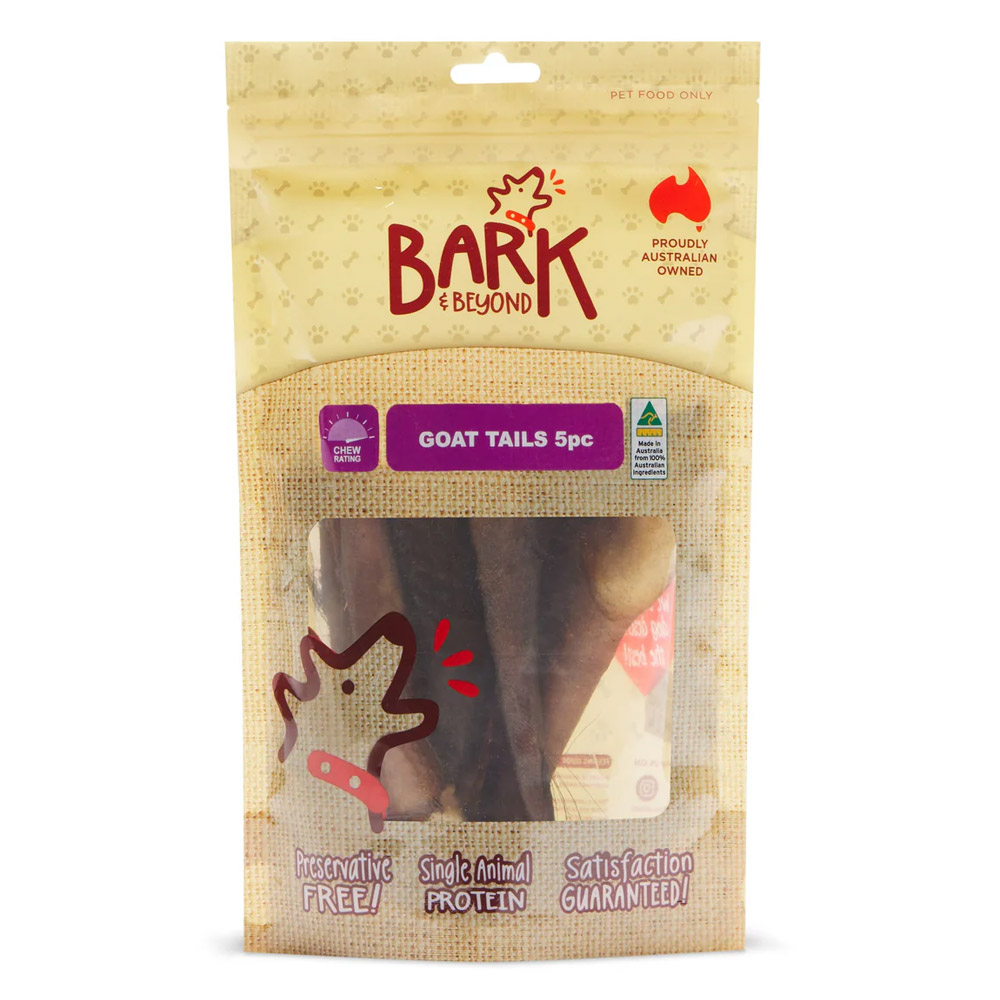Bark & Beyond Goat Tails Dog Treats for Dog Supplies