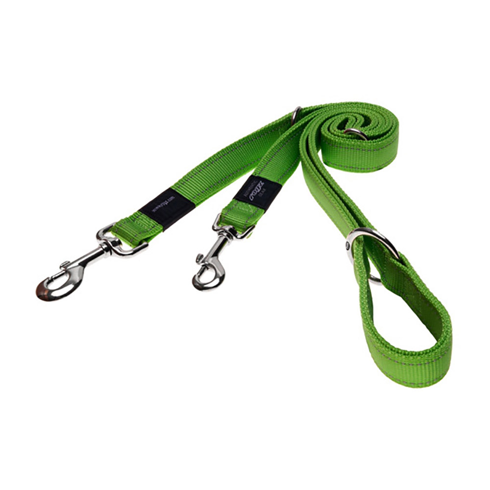 Beau Pets Adjustable Webbing Lead Green