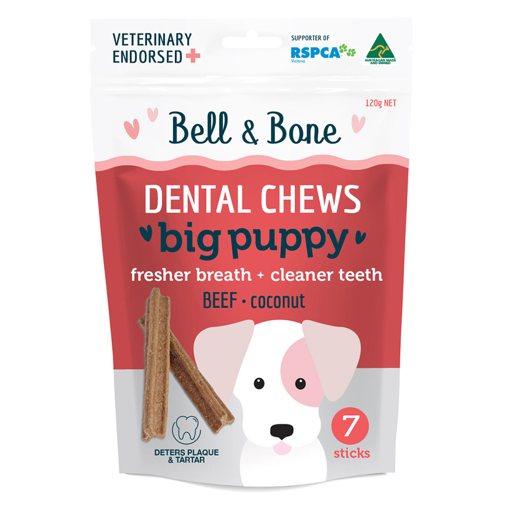 Bell & Bone Bell And Bone Dental Chews Beef And Coconut For Big Puppies