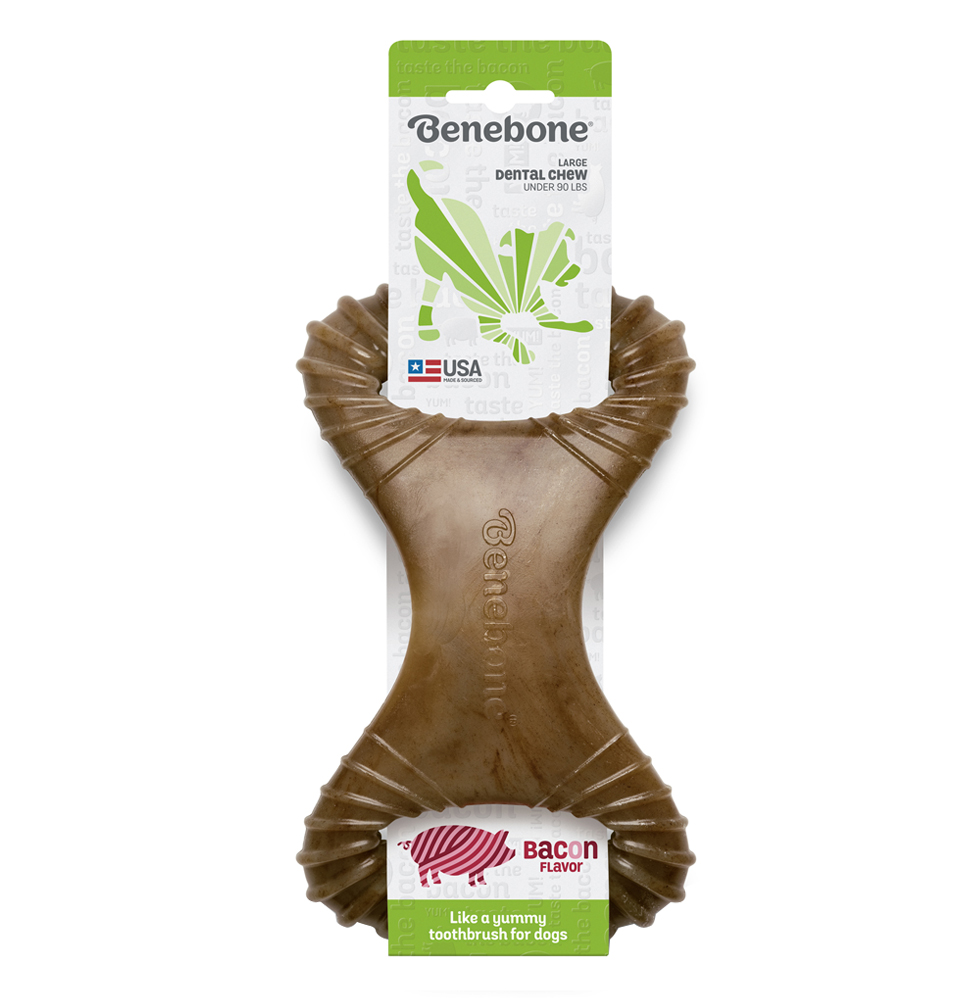 Benebone Dental Bacon Chew Toy for Puppy Large
